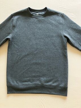 Men’s Charcoal Grey Crewneck Sweatshirt Casual Everyday Pullover Small